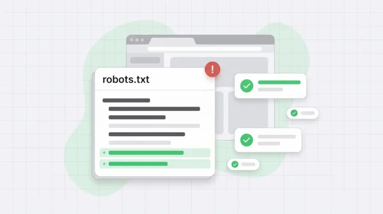 Monitoring panel showing a robots.txt file with two newly added lines flagged by a warning